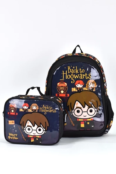 Harry Potter Erkek Çocuk 2'li Okul Seti İlkokul Çantası ve Beslenme Çantası 2111 - 1