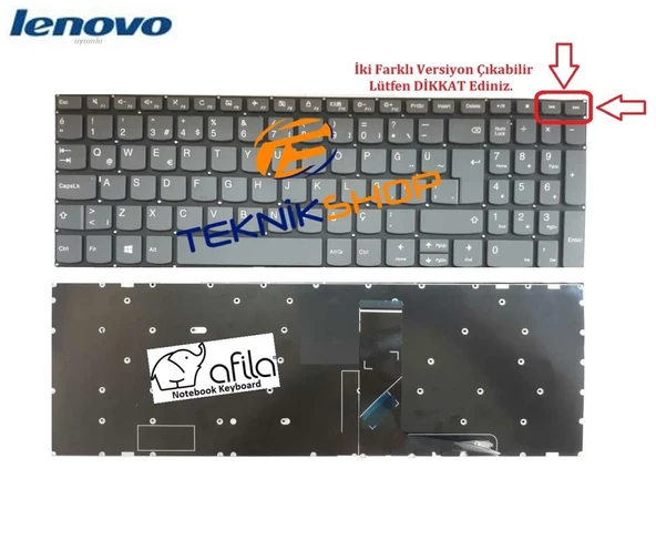 Lenovo ideaPad 330-15ICH Uyumlu Klavye Füme TR - 2