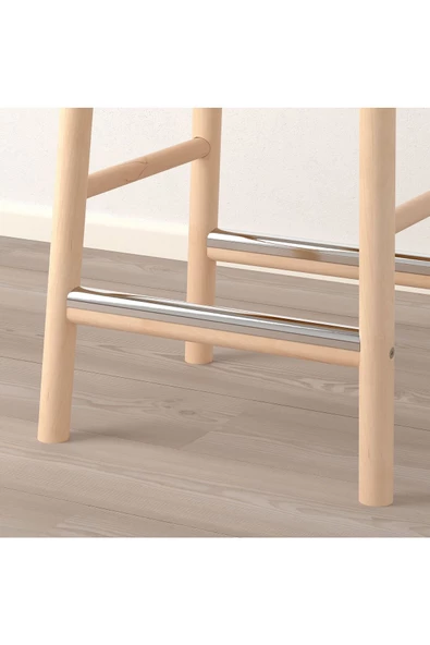 RÖNNINGE Bar Taburesi, Huş, 63 cm Naturel 1 Adet - 2