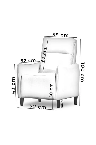 Niron  Serenity TV Koltuğu Push Back Baba Koltuğu – Fonksiyonel Tekli Berjer, Uzanma Fonksiyonlu Koltuk - 5