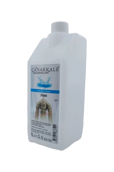 (Şeffaf Renksiz) - 2 Adet Aqua (OKYANUS) Kolonyası - Litrelik - Korumalı Kapak - Yeni Model - 3