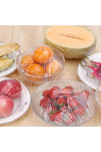 100 Adet Yeniden Kullanılabilir Gıda Saklama Kâse Tabak Tencereler Için Ayarlanabilir Gıda Bonesi - 3