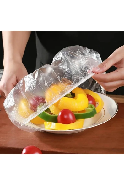 100 Adet Yeniden Kullanılabilir Gıda Saklama Kâse Tabak Tencereler Için Ayarlanabilir Gıda Bonesi - 8