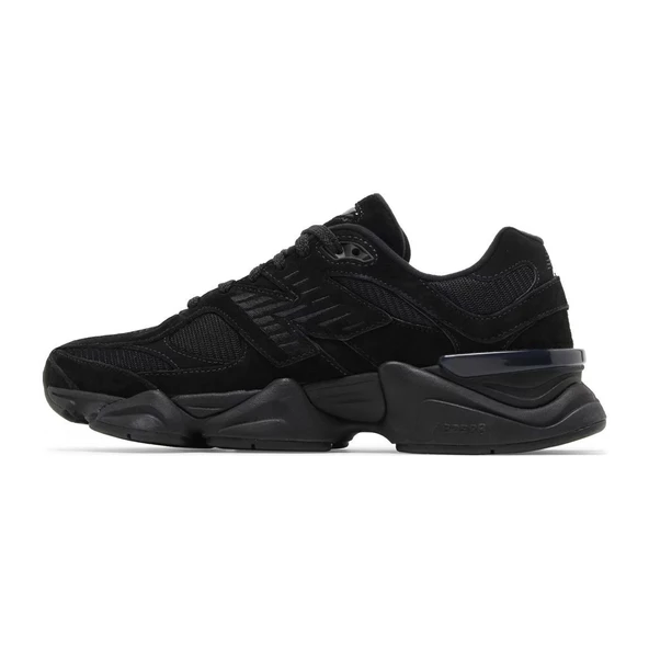 New Balance 9060 Triple Black Suede - Resim 2