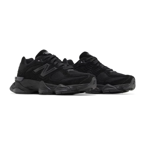 New Balance 9060 Triple Black Suede - Resim 3