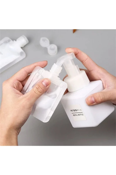 Sıvı Seyahat Kiti Pratik Sıvı Ve Şampuan Torbası 8 Adet 50 ml - 2