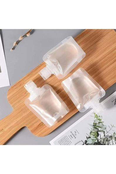 Sıvı Seyahat Kiti Pratik Sıvı Ve Şampuan Torbası 8 Adet 50 ml - 3