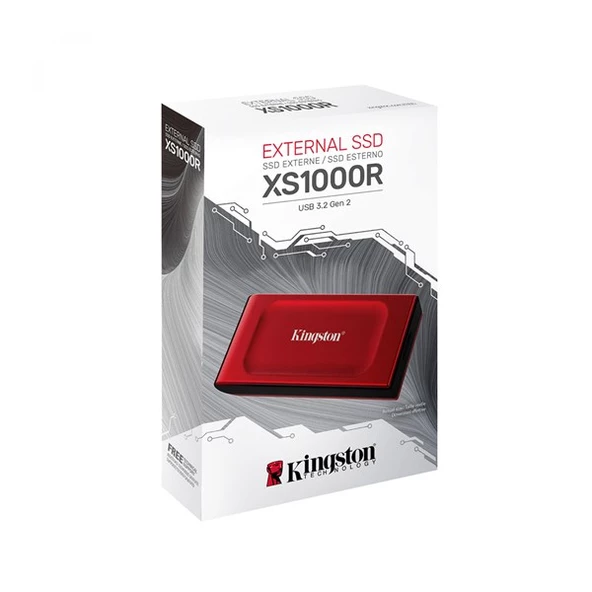 KINGSTON 1TB XS1000 SXS1000R/1000G USB 3.2 HARİCİ SSD DİSK KIRMIZI