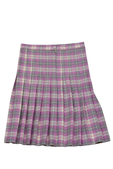 Kadın Ekose Kolej Etek Pembe Gri ANADOLU-34 - Resim 4