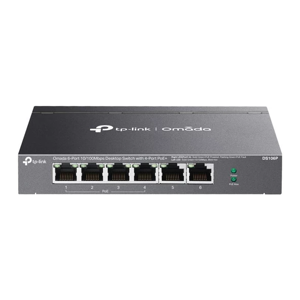 TP-LINK  Omada DS106P 6 Port Yönetilemez Switch