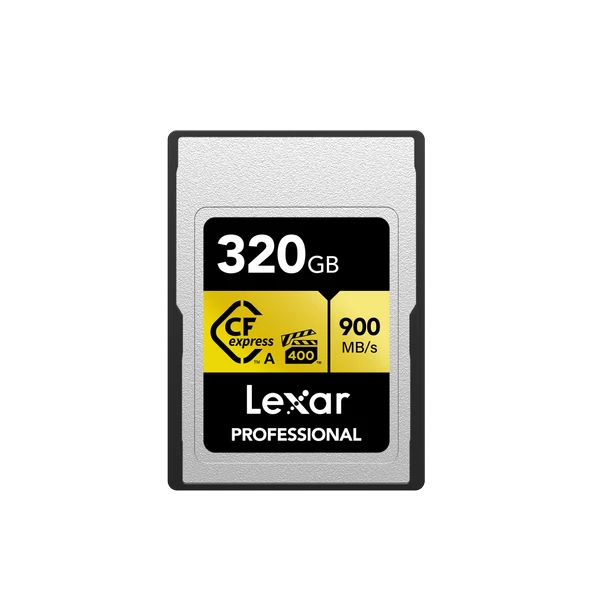 LEXAR 320GB LCAGOLD320G-RNENG CF-EXP PROFESSIONAL CFEXPRESS TYPE A CARD GOLD SERIE UP TO 900MB/S READ 800MB/S WRITE. VPG 400