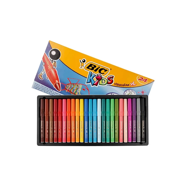 Bic Visacolor XL 24'lü Jumbo Keçeli Boya Kalemi / 829005