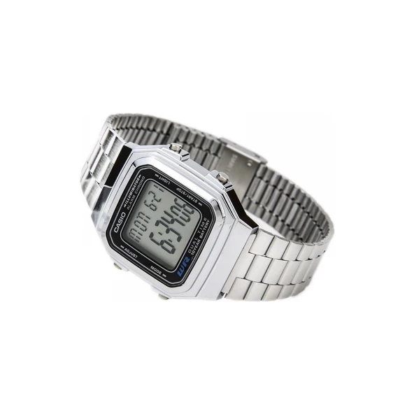 Casio A178WA-1ADF Alarmlı Kronometreli Dijital Metalik Üniseks Kol Saati - 2