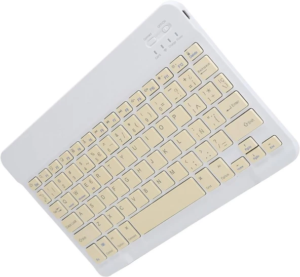 Apple iPad Pro 3. Nesil 11" Uyumlu Kablosuz Bluetooth Şarj Edilebilir Klavye - Sarı - 7