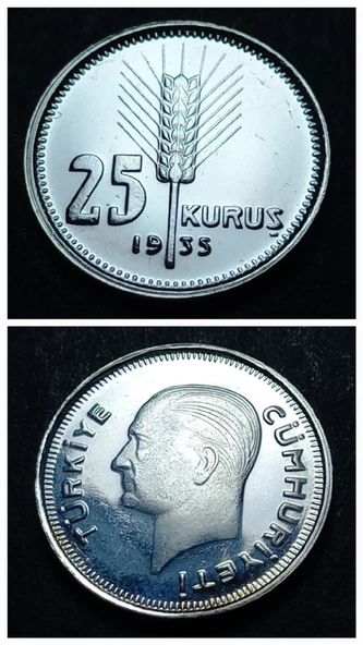 Escoines Koleksiyon 25 Kuruş 1935 Nostalji Setinden Çıkma 925 Ayar gümüş 3,25 gram PROOF madeni para 3996366c2ca5e1cd33