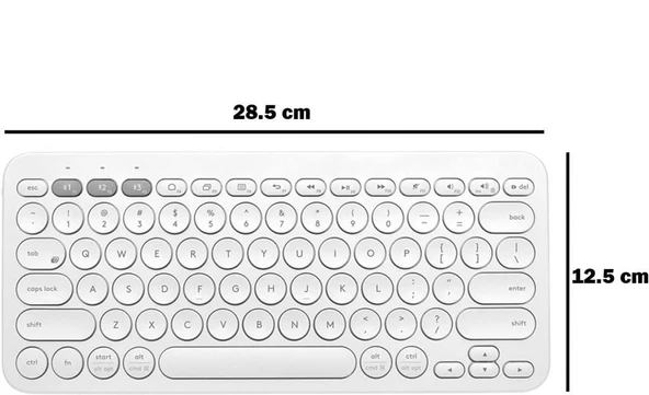 Samsung Galaxy Tab Active 3 SM-T577 Uyumlu Kablosuz Bluetooth Pilli Türkçe Q Klavye - Beyaz - 2