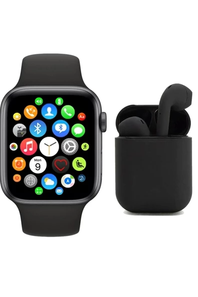 Mmctech Akıllı Saat T500 Plus + Uyumlu  Kablosuz Kulaklık Ikili Set Ios Android Smartwatch