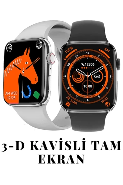 Mmctech Smart Watch 7 Akıllı Saat Iphone Android Xiaomi Uyumlu Nabız Ölçer Aramalı Adım Sayar Tam Ekran - Resim 4
