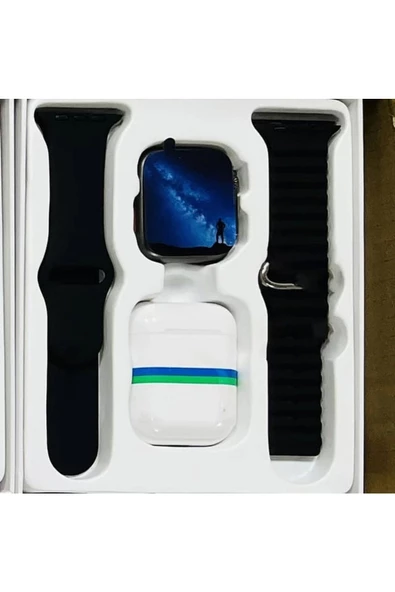 Mmctech Smart Watch8 T88 Ultra Akıllı Saat Kulaklık Arama Özeliği Çift Kordon Tüm Telefonlara Uyumlu