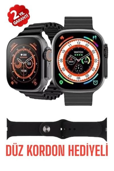 Mmctech Watch 8 T800 Ultra Bluetooth'lu Arama Özellikli Akıllı Saat Tüm Telefonlarla Uyumlu Çift Kordonlu