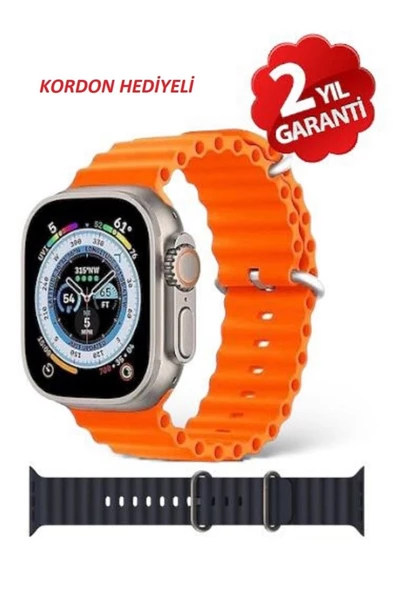 Mmctech Watch 8 T10 Ultra 49 Mm 2.09 Inç Hesap Makinesi 4 Farklı Menü Ios Android Uyumlu Hediye Kordon