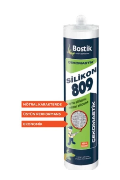 BOSTİK    Ayna Silikonu 6 Adet Bostik 809 ,ayna Silikonu ,310 ml