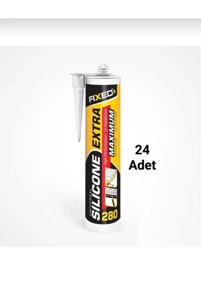 Sgs    fixed Beyaz Silikon 280 gr 24 Adet