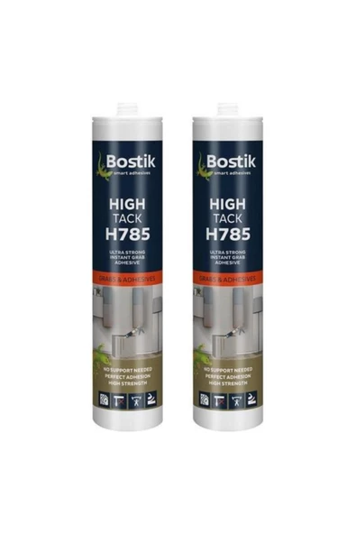 BOSTİK    Bostik H785 High Tack 290 ml 2 Adet Ultra Güçlü Yapıştırıcı Taş Beton Ayna Cam Seramik