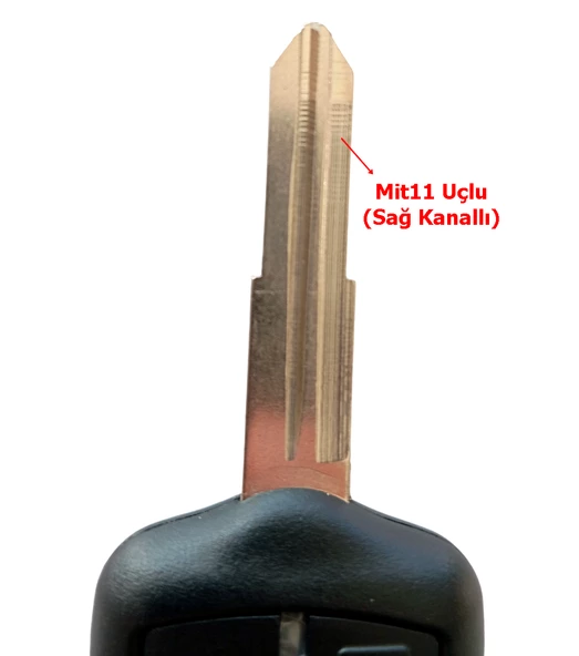 Mitsubishi Lancer Outlander Uyumlu Kumanda Kabı Anahtar Kabı Oto Anahtarlık 3 Tuşlu Mit11 Sağ Kanal Uçlu Logolu - Resim 3