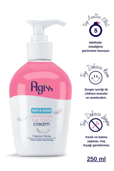 AGISS Tüy Dökücü Krem Losyon 10 Doğal Kürlü E-vitaminli Tüy Azaltıcı Etkili 250 ml Unisex - 3