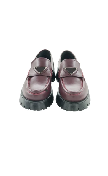 26252105  Loafer Bordo Tokalı - 2