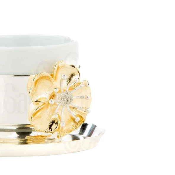 LOTUS ÇİÇEK NESCAFE FİNCANI GÜMÜŞ - Resim 2