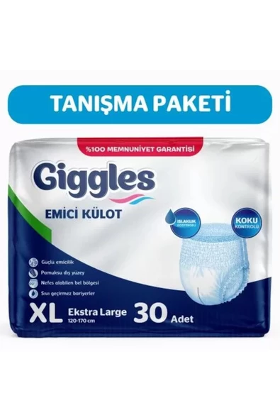 GİGGLES KÜLOTLU HASTA BEZİ X-LARGE 30 LU