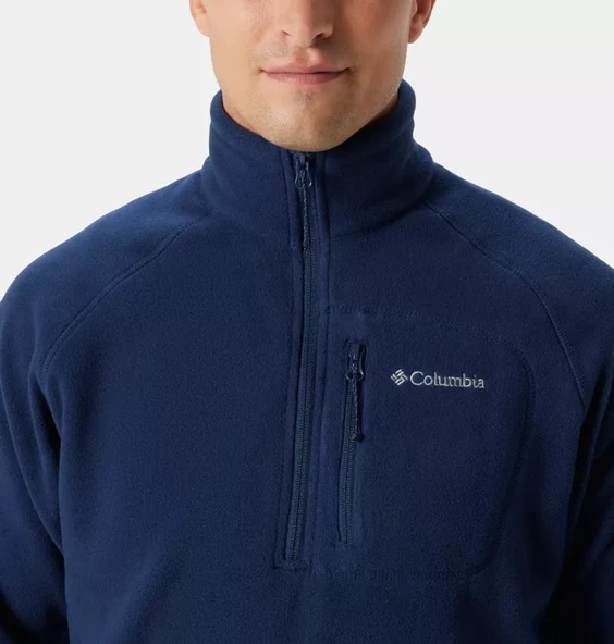 Columbia Fast Trek III Half Zip Fleece Erkek Yarım Fermuarlı Polar Üst Lacivert XM6410-468 - Resim 2