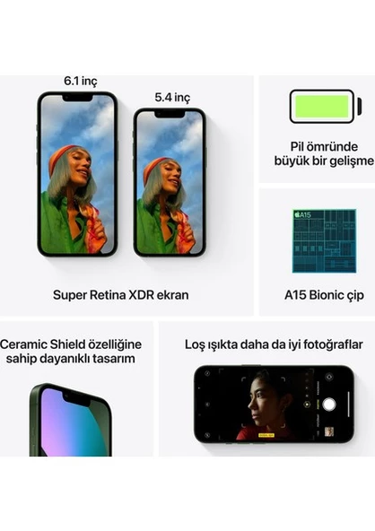 Apple İphone 13 128 Gb Yeşil - Resim 6