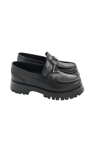 26252102 Loafer Siyah Tokalı