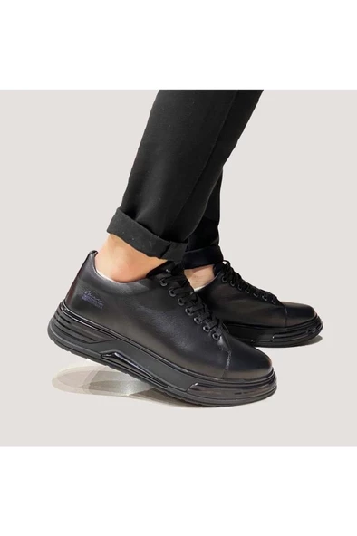 Marcomen 20032 Erkek Hakiki Deri Casual Ayakkabı - Siyah - 40 - 2