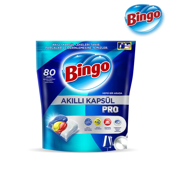 Bingo Akıllı Kapsül Pro Bulaşık Makinesi Deterjanı Tableti 80 Adet - 2
