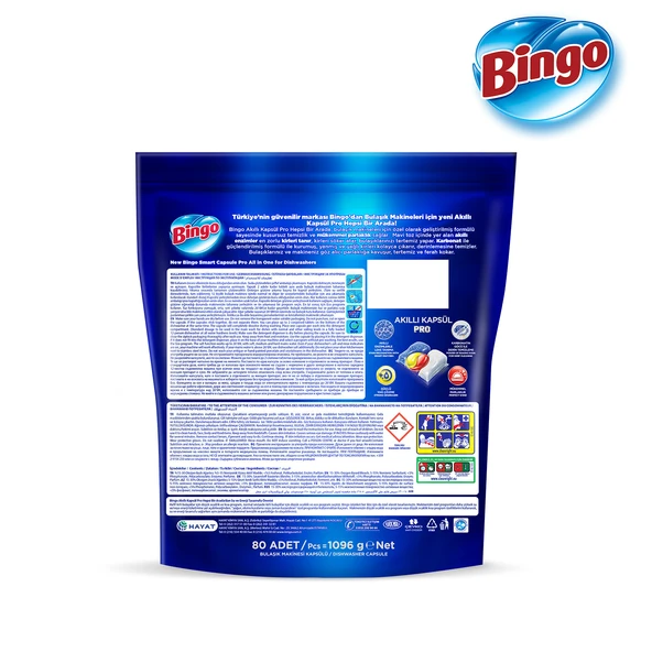 Bingo Akıllı Kapsül Pro Bulaşık Makinesi Deterjanı Tableti 80 Adet - 3