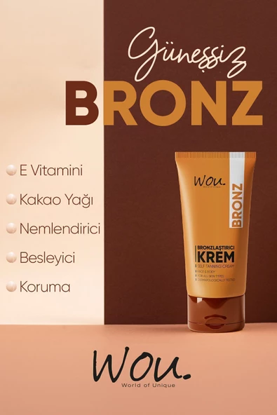 Wou Güneşsiz Bornzlaştırıcı Krem 50 Ml - 2