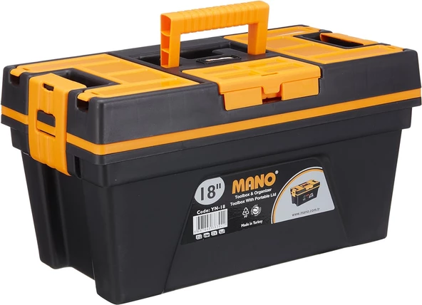 Mano Yn/18 Taşınabilir Kapaklı Plastik Takım Çantası