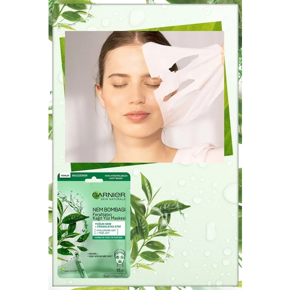 Garnier Nem Bombası Ferahlatıcı Kağıt Yüz Maskesi - 4
