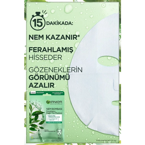 Garnier Nem Bombası Ferahlatıcı Kağıt Yüz Maskesi - 2