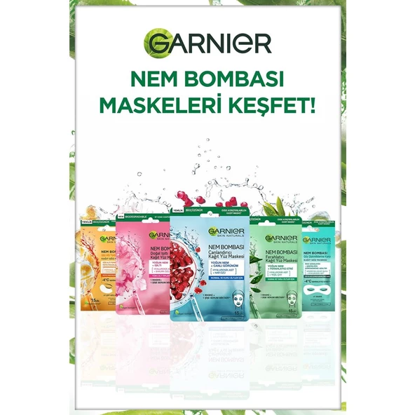 Garnier Nem Bombası Ferahlatıcı Kağıt Yüz Maskesi - 8