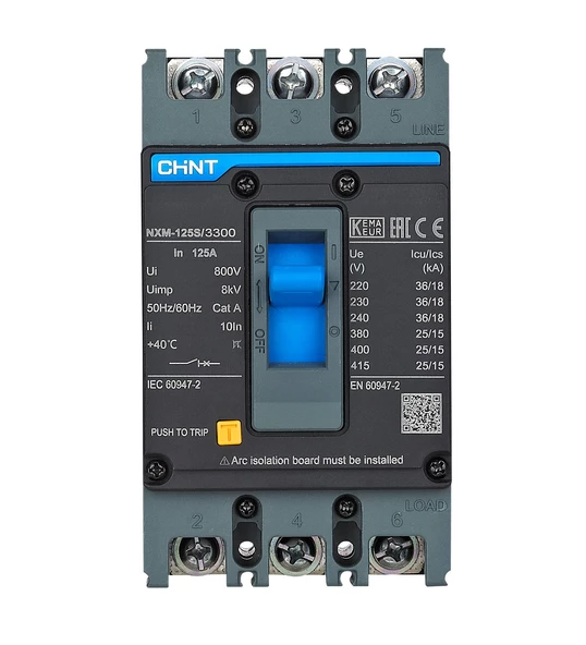 Chint NXM-125S 3 Kutuplu 125A 25KA Sabit Kompakt Şalter 131363