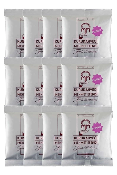 Mehmet Efendi Kafeinsiz Türk Kahvesi 50 G Folyo Ambalaj x 12 Adet ürün görseli