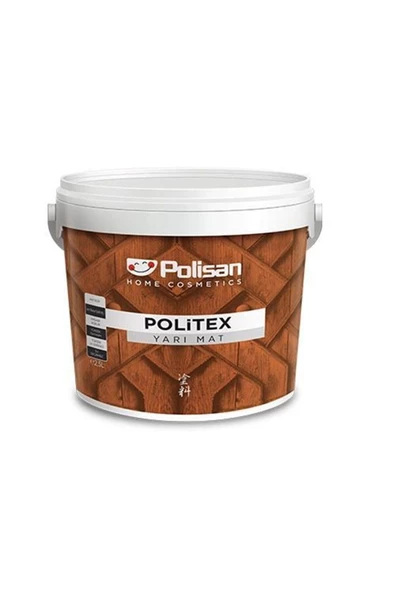 Polisan Home Cosmetics Politex Su Bazlı Vernik Yarı Mat 2.5L 187-Teak