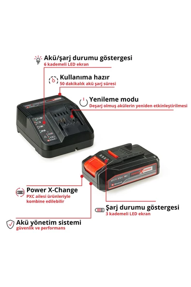 Einhell 18V 2,5 Ah Pxc Starter Kit, Akü & Şarj Cihazı - 3