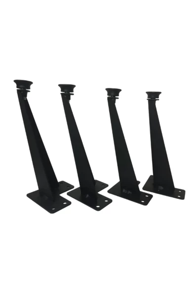 4 Adet Dekoratif Metal TV Ünitesi-Sehpa-Mobilya Ayağı - 1