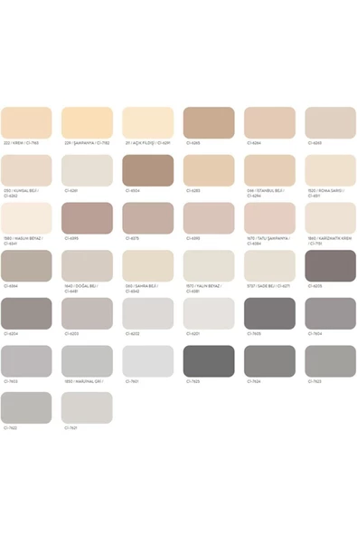 Polisan Popüler Plastik Mat Duvar Boyası 20 Kg Ci6271 Sade Bej - 2